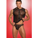 Leather Mesh Top 26-209