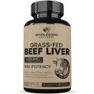 Grass Fed Desiccated Beef Liver Capsules 180 Pills 750mg Each Natural Iron Vitamin A B12