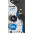 Chain Gang Erection Rings eaches. Individually wrapped cock rings in three assorted colors: Black Blue and Clear. Chain up your member in hard core style with these fun Chain link super stretch silicone love rings. Chain Link Mega Stretch Jelly Cock Rings