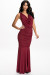 Evening Draped Dress with Open Back and Chain Decoration 9336 Lingerie