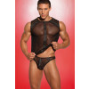 Leather Mesh Top 26-209