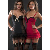 2 Piece Cheri Women's Molded Cup Babydoll with Ruffle Bottom lingerie Set 5142