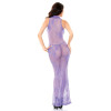 High Neck Stretch Lace Gown G-string Tease B458