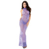 High Neck Stretch Lace Gown G-string Tease B458
