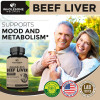 Grass Fed Desiccated Beef Liver Capsules 180 Pills 750mg Natural Iron Vitamin A B12