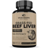 Grass Fed Desiccated Beef Liver Capsules 180 Pills 750mg Each Natural Iron Vitamin A B12