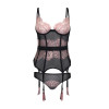 Bardot Lace Overlay Bustier Thong Panty Premiere FL1705