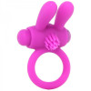 Neon Rabbit Ring Vibrating Purple Silicone Pipedream