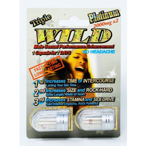 Wild Double Platinum 2000mg Triple Maximum Male Enhancement Pills