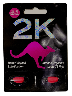 2K Kangaroo Pink Pill Female Enhancements Double Pack Front