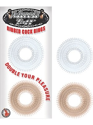 Ribbed Cock Rings 2 Pack Mack Tuff