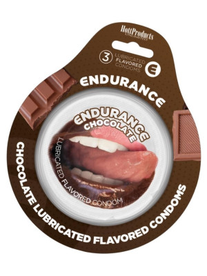 Endurance Flavored Condoms Chocolate 3Pk