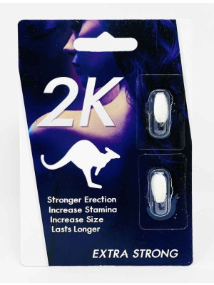 Kangaroo 2K White Extra Strong Man Enhancement 2 Pills Pack