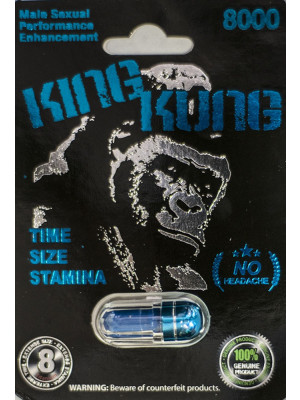 King Kung 8000 Male Sexual Performance Enhancement Pill Blue