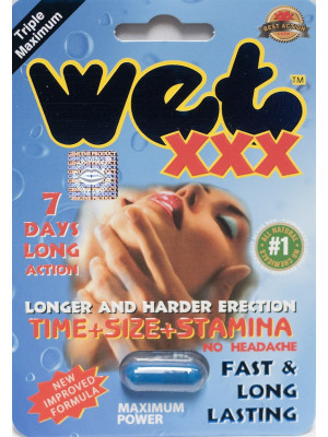 Wet XXX 2500pwr 7 Days Premium Triple Maximum Enhancement for Men 1 Pill 