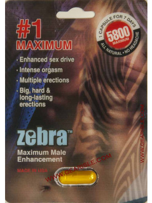 Zebra 5800 Maximum Male Enhancement Pill Up To 7 Days Effects