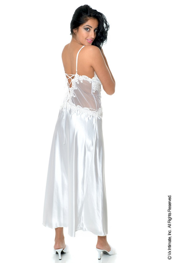 Venice Lace & Charmeuse Bridal Gown w/Lace-up Back Vx Intimate Lingerie 6074