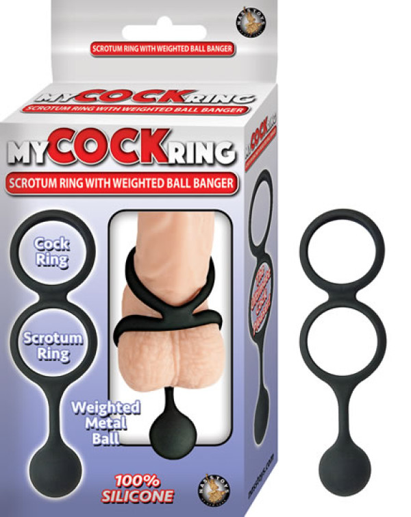 Scrotum Ring with Weighted Ball Banger Silicone
