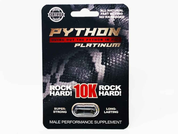 Python 10K Platinum Male Enhancement Supplement Pill front