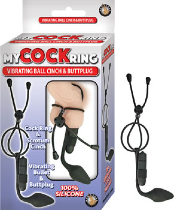 My Cock Ring Vibrating Ball Cinch and Buttplug Silicone