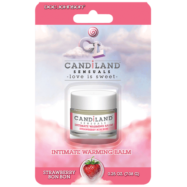 Doc Johnson Candiland Sensuals Intimate Warming Balm Strawberry Bon Bon