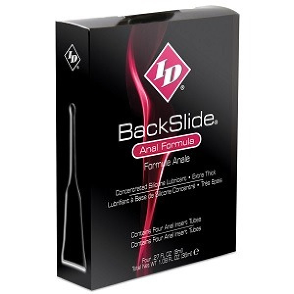 ID BackSlide Anal  Silicone Lubricant 4 Pack  .27 fl oz (8ml)