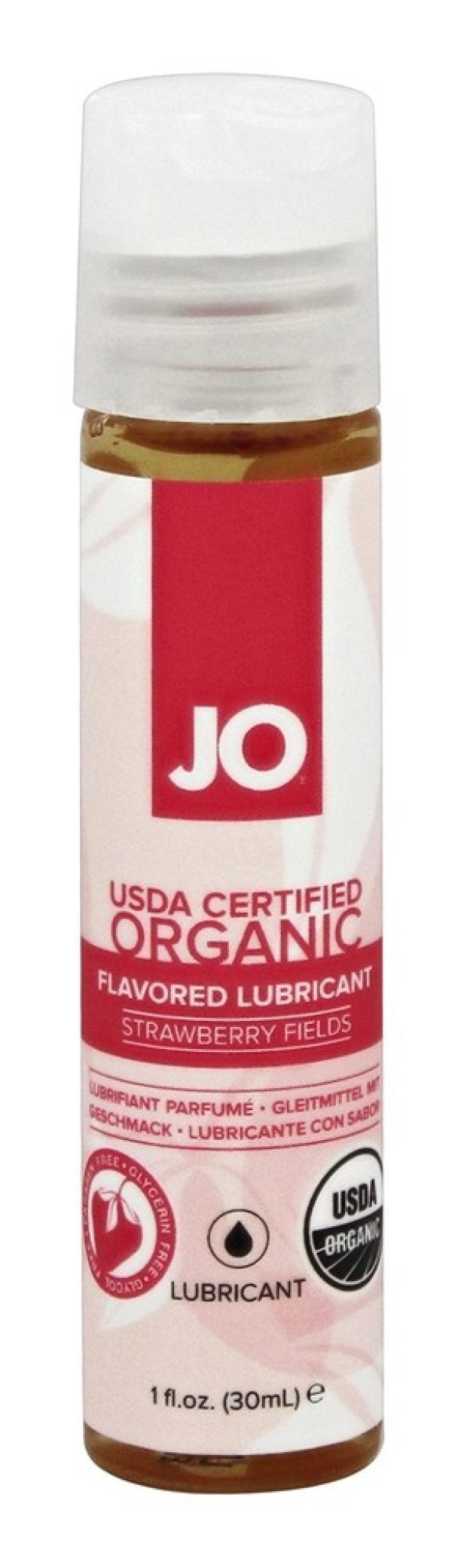 System Jo Certified Organic Flavored Lubricant Strawberry Fields 1 Oz