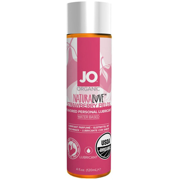 System Jo Organic Natural Love Strawberry Flavored Personal Lubricant 4 Oz