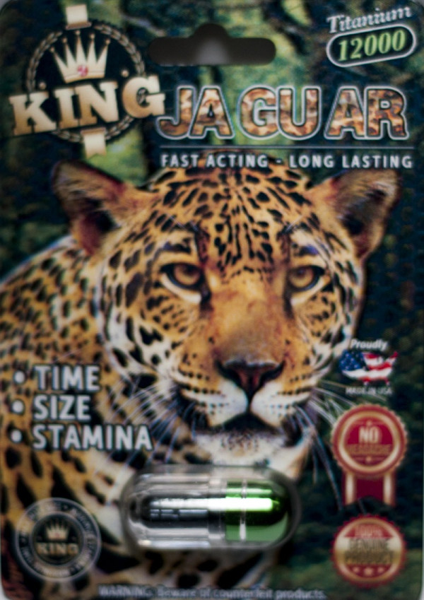 King Jaguar 12000 Male Enhancement Black Pill 3D Package 