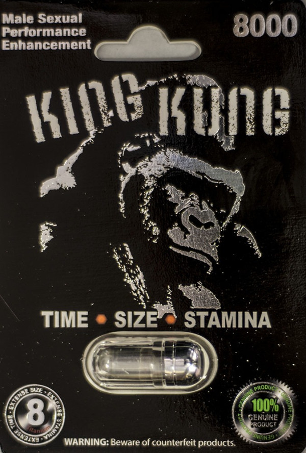King Kung 8000 Male Sexual Performance Enhancement Pill-Silver