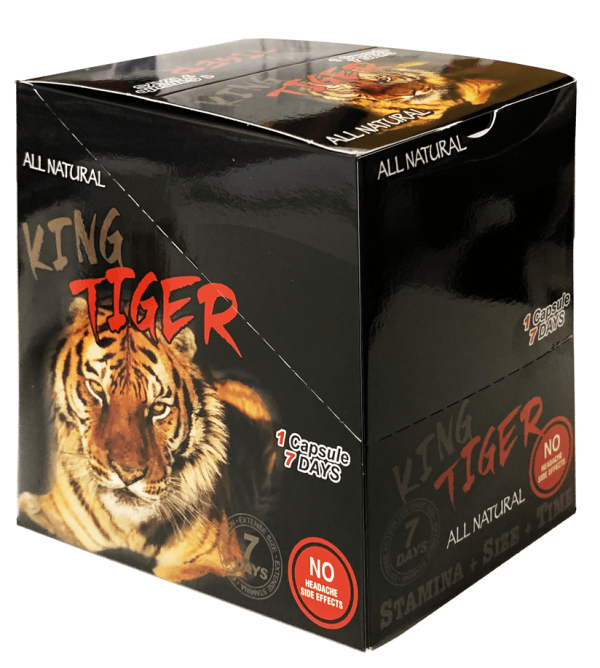 King Tiger Black 7 Day Male Sexual Performance Enhancer 1 Pill Box