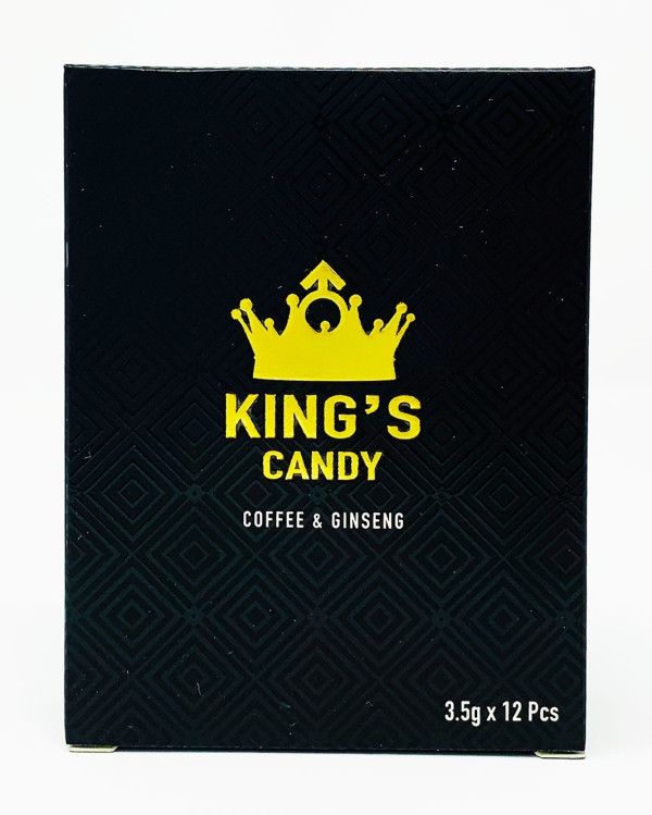 Kings Candy 12 Count Coffee Ginseng Male Enhancement Pill Black