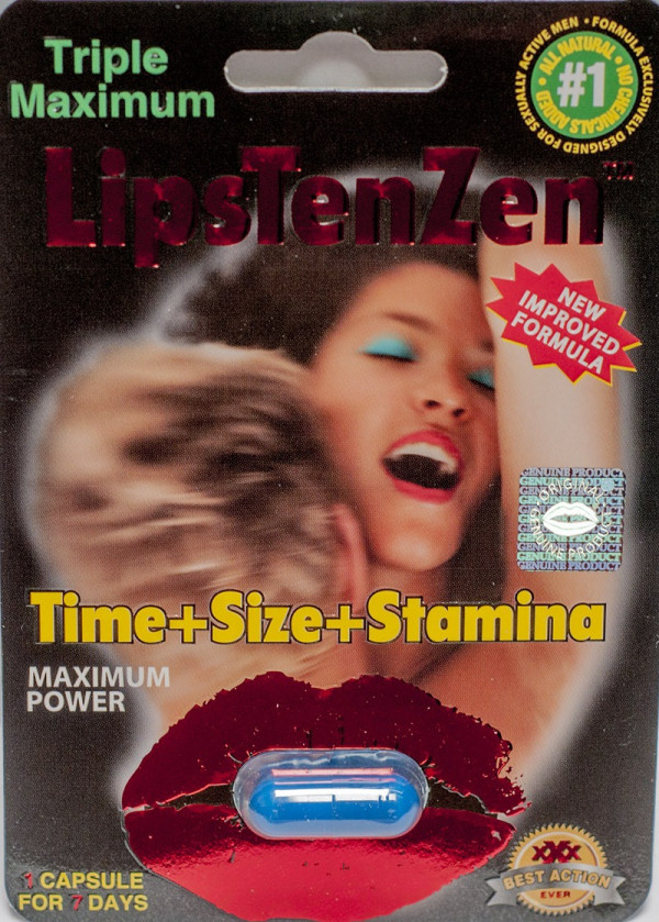 LipsTenZen 2250mg/pwr Triple Maximum Genuine Natural Enahncement for Men 1 Pill