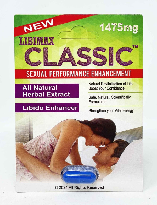Enhancement Pill Classic 1475mg Male Sexual Performance blue