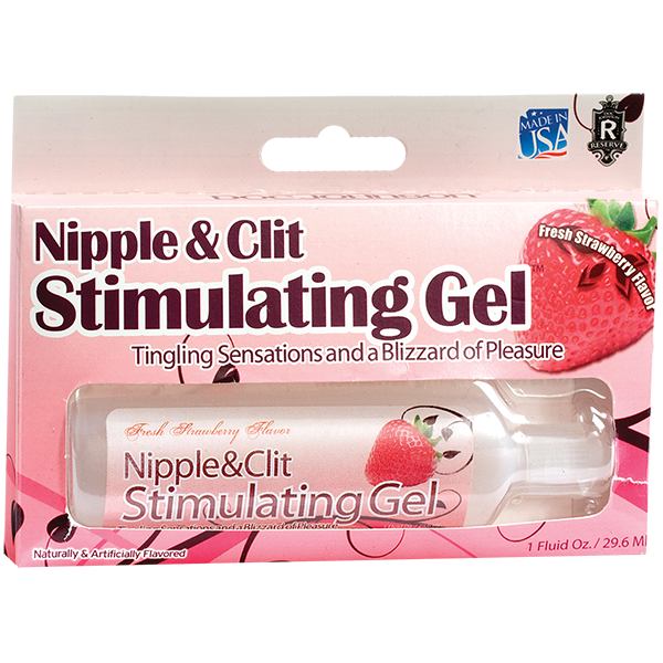 Doc Johnson Nipple & Clit Stimulating Gel Fresh Strawberry Flavor 1 Oz