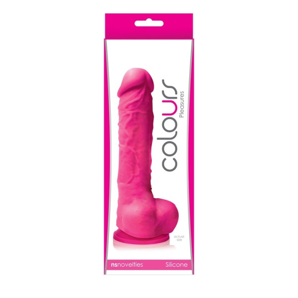 Colours Pleasures 5" Dildo Pink Body Safe Silicone Suction Cup