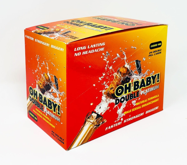 Oh Baby 11000mg Platinum Double Male Enhancement Red Pill Box