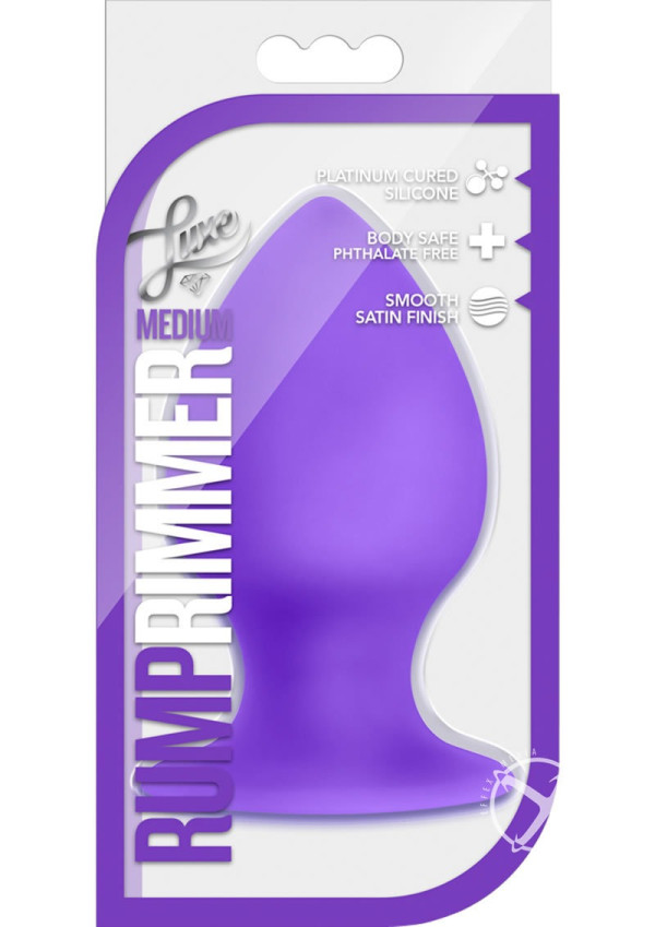 Luxe Rump Rimmer Medium Silicone Butt Plug Purple