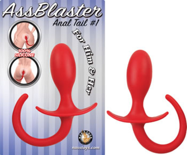 Anal Tail Red Silicone For Him and Her Ass Blaster