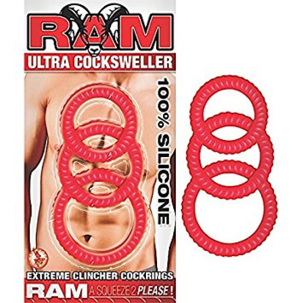 Rings Ultra Cock Sweller Silicone Red RAM