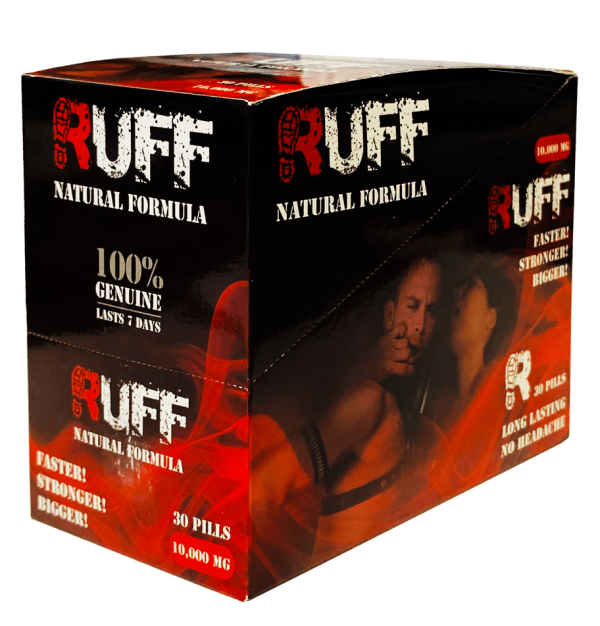 RUFF 10000mg Natural Formula Male Enhancement Red Pill Box