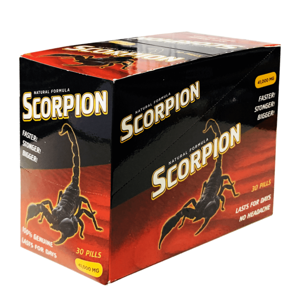Scorpion 41000mg Natural Formula Male Enhancement Blue Pill Box