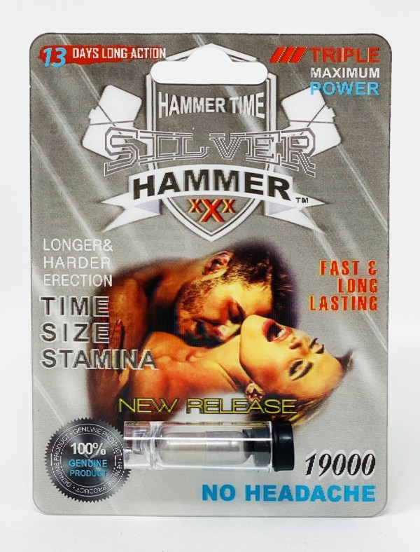 Silver Hammer 19000 Triple Maximum Power Male Enhancement Pill