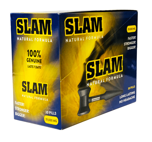 Slam 29000mg Natural Formula Male Enhancement Blue Pill Box