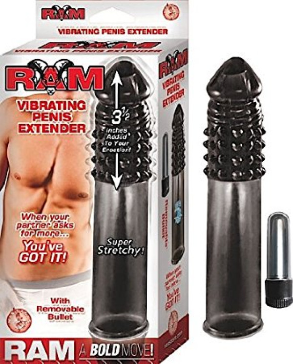 Vibrating Penis 3.5 Extender Smoke Ram