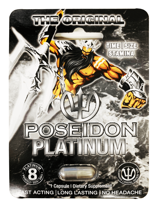 Poseidon Platinum 8 Sexual Dietary Supplement Pill front