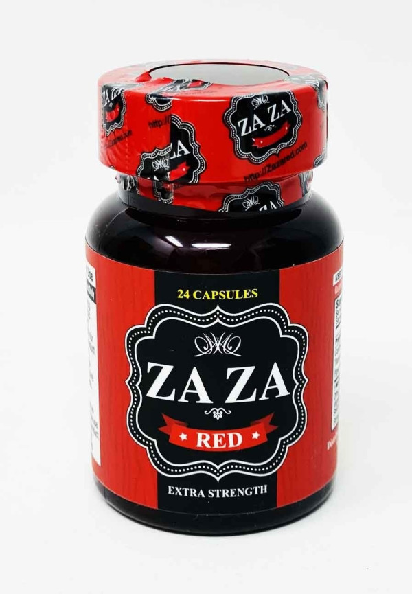 24 Pills Bottle Za Za Red Extra Strength 700mg Energy front