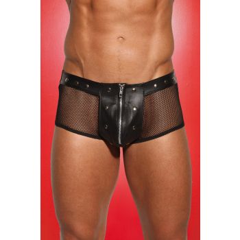 Leather Fishnet Shorts 33-803