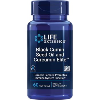 Life Extension 60 Softgels Black Cumin Seed Oil Curcumin Elite bottle