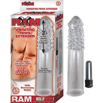 Vibrating Penis Extender 3.5 Clear RAM